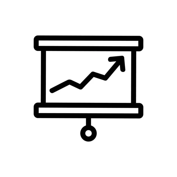 Növekedéstervezési ikon vektor. Elszigetelt körvonalszimbólum illusztráció — Stock Vector