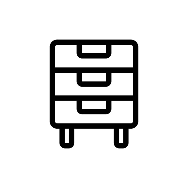 Office Box Icon Vektor. Isolierte Kontursymboldarstellung — Stockvektor