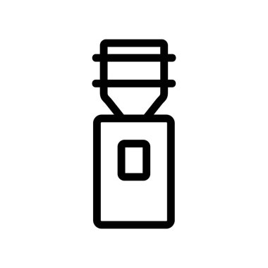 Su ikonu vektörlü soğutucu. İzole edilmiş kontür sembolü gösterimi