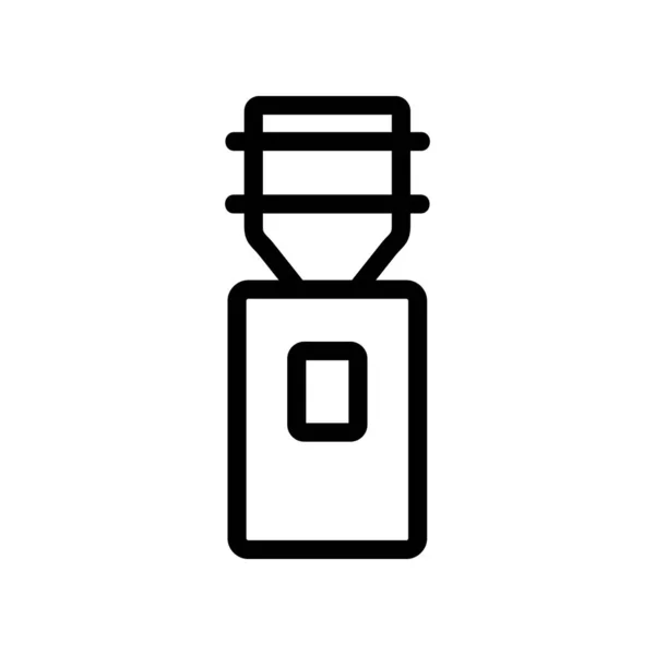 Chladič s vektorem ikon vody. Izolovaný obrysový symbol ilustrace — Stockový vektor