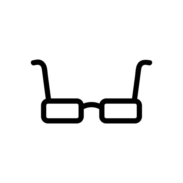 Szemüveg a nézet ikon vektor. Elszigetelt körvonalszimbólum illusztráció — Stock Vector