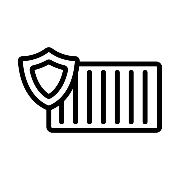 Protégez le conteneur d'icône vectorielle. Illustration de symbole de contour isolé — Image vectorielle