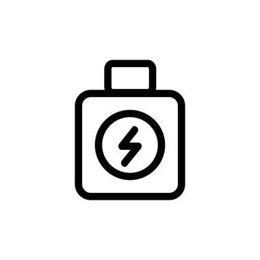 Enerji içeceği ikon vektörü. İzole edilmiş kontür sembolü gösterimi