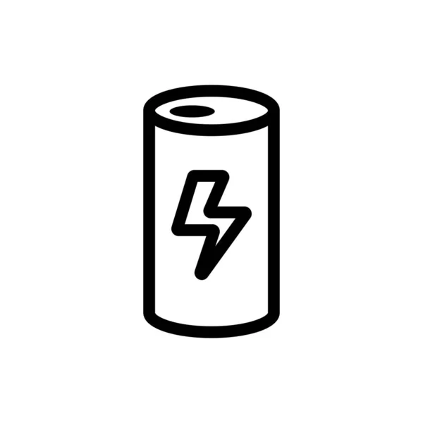 Vecteur icône boisson énergétique. Illustration de symbole de contour isolé — Image vectorielle