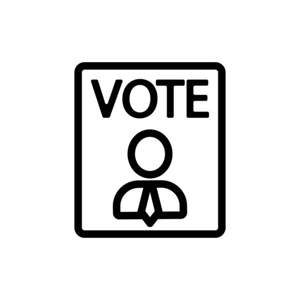 Vecteur d'icônes de vote. Illustration de symbole de contour isolé — Image vectorielle