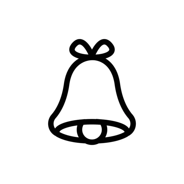 Vector icono de campana. Ilustración del símbolo de contorno aislado — Archivo Imágenes Vectoriales