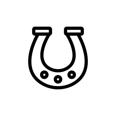 At nalı ikon vektörü. İzole edilmiş kontür sembolü gösterimi