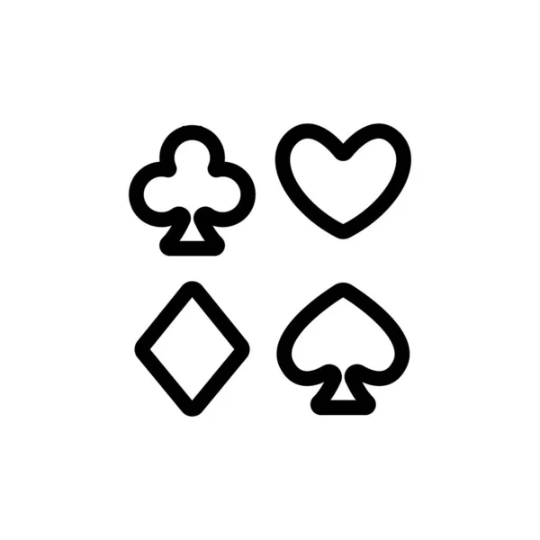 Quatro cartas de jogar em fundo branco mostrando seis - vetor de copas,  paus, espadas e ouros