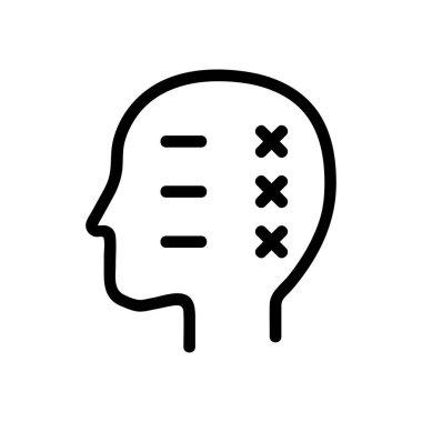 Düşünce simgesi vektörünün rotası. İzole edilmiş kontür sembolü gösterimi