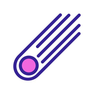 Uçan kuyruklu yıldız ikon vektörü. İzole edilmiş kontür sembolü gösterimi