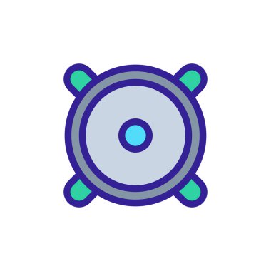 Müzik simgesi vektörü için sütun. İzole edilmiş kontür sembolü gösterimi