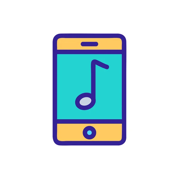 App pour le vecteur icône de la musique. Illustration de symbole de contour isolé — Image vectorielle