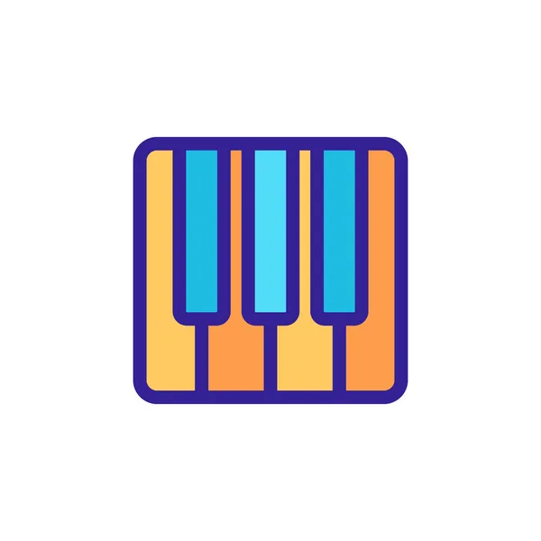 Musical keys icon vector. Isolated contour symbol illustration — Stock Vector