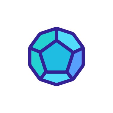 Safir ikon vektörü. İzole edilmiş kontür sembolü gösterimi