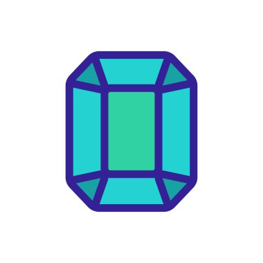 Topaz ikon vektörü. İzole edilmiş kontür sembolü gösterimi