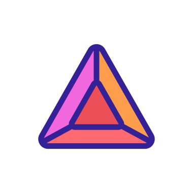 Amber ikon vektörü. İzole edilmiş kontür sembolü gösterimi