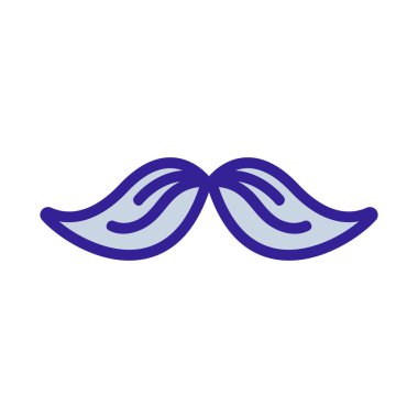 Erkek bıyığı ikonu vektörü. İzole edilmiş kontür sembolü gösterimi