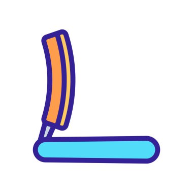 saç jileti ikon vektörü. İzole edilmiş kontür sembolü gösterimi