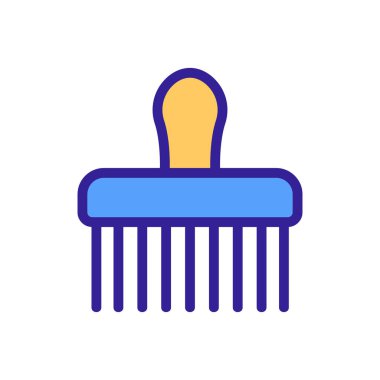 Saç tarağı ikon vektörü. İzole edilmiş kontür sembolü gösterimi