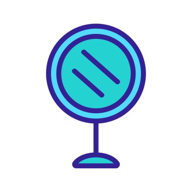 Simge vektöründeki ayna. İzole edilmiş kontür sembolü gösterimi