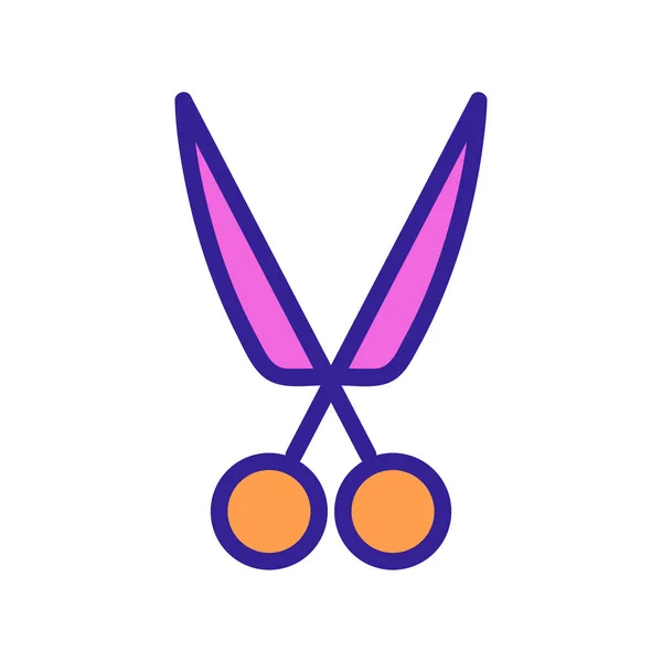 Tijeras para el vector icono de corte de pelo. Ilustración del símbolo de contorno aislado — Vector de stock