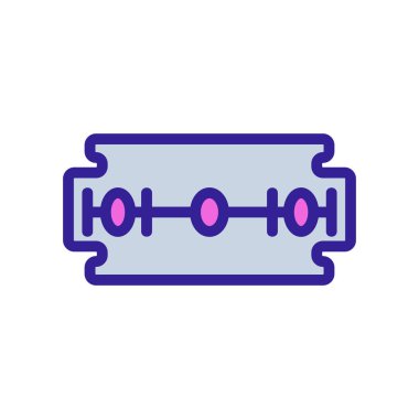 Jilet simgesi vektörü için bıçak. İzole edilmiş kontür sembolü gösterimi