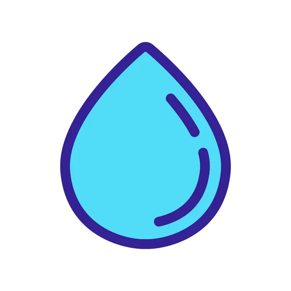 En droppe olja är en ikon vektor. Isolerad kontur symbol illustration — Stock vektor