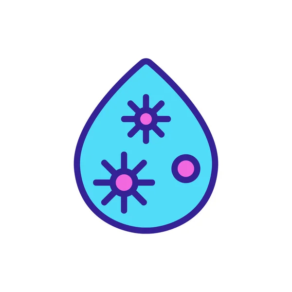 Wektor brudnej ikony wody. Ilustracja izolowanego symbolu konturu — Wektor stockowy