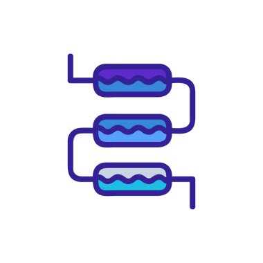 Su arıtma aşamaları bir ikon vektörüdür. İzole edilmiş kontür sembolü gösterimi