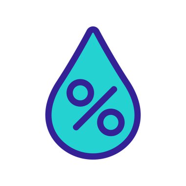 Sıvı ikon vektörünün yüzdesi. İzole edilmiş kontür sembolü gösterimi