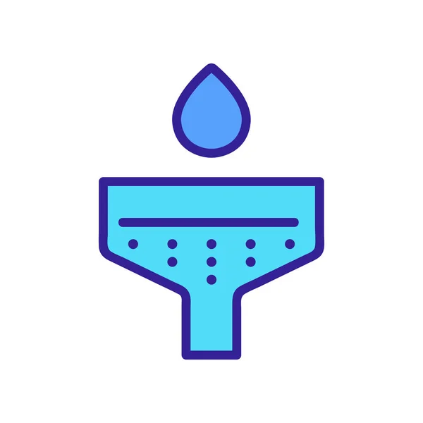 Vetor de ícone líquido de purificação de água. Isolado contorno símbolo ilustração — Vetor de Stock