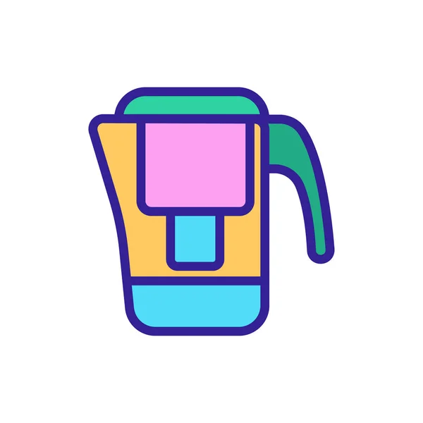 Inicio filtro de agua vector icono. Ilustración del símbolo de contorno aislado — Vector de stock