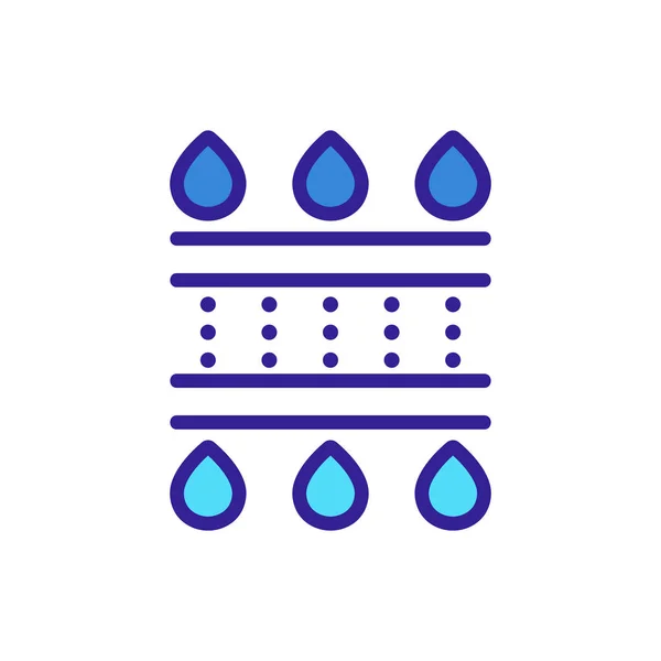 Grundwasserschichten Symbolvektor. Isolierte Kontursymboldarstellung — Stockvektor