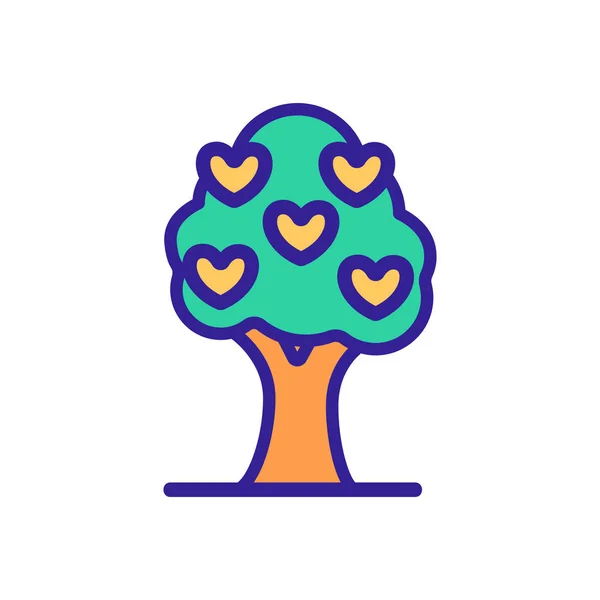 Vecteur d'icônes Tree Life. Illustration de symbole de contour isolé — Image vectorielle