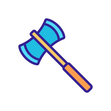 Balta savaşçı ikon vektörü. İzole edilmiş kontür sembolü gösterimi