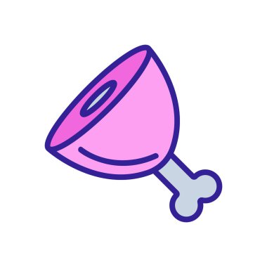 Et ikonu vektörü. İzole edilmiş kontür sembolü gösterimi