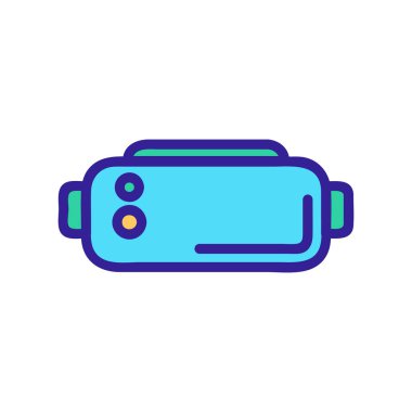 Gözlükler su altı vektör simgesidir. İzole edilmiş kontür sembolü gösterimi