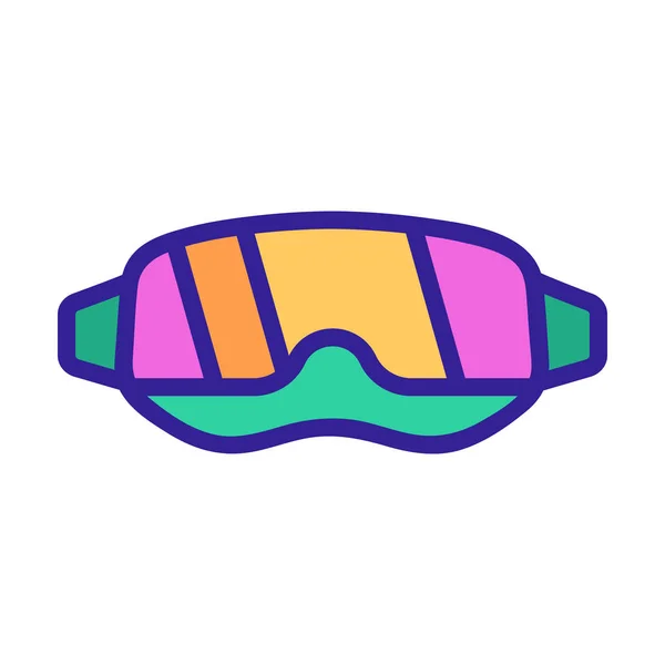 Augenschutz-Ikone Vektor-Brille. Isolierte Kontursymboldarstellung — Stockvektor