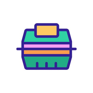 Plastik kap ikon vektörü. İzole edilmiş kontür sembolü gösterimi