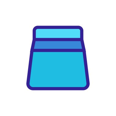 Kağıt paket ikon vektörü. İzole edilmiş kontür sembolü gösterimi