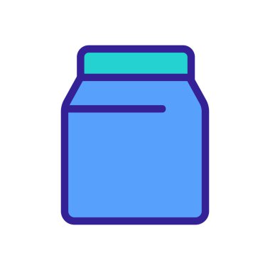 Gıda vektör ikonlu kağıt paketi. İzole edilmiş kontür sembolü gösterimi