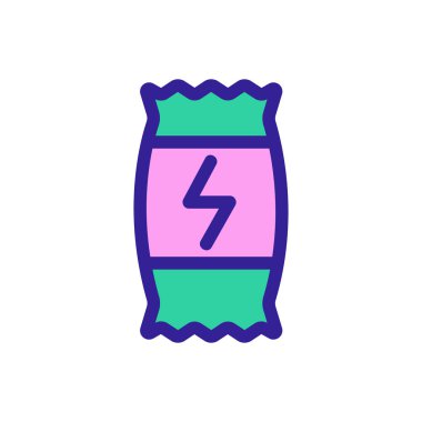 Enerji çubuğu ikon vektörü. İzole edilmiş kontür sembolü gösterimi