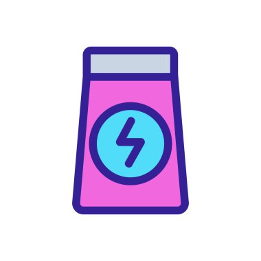 Enerji besin ikonu vektörü. İzole edilmiş kontür sembolü gösterimi