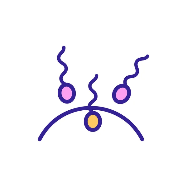 Vetor de ícone de inseminação artificial. Isolado contorno símbolo ilustração — Vetor de Stock