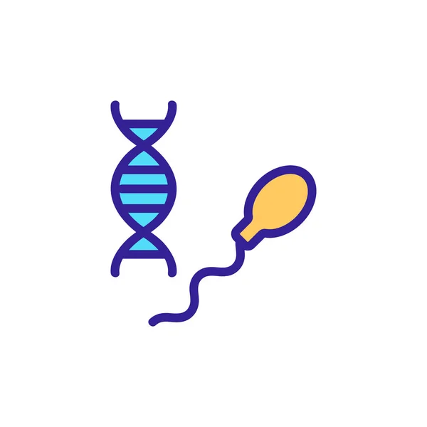 ADN esperma icono vector. Ilustración del símbolo de contorno aislado — Archivo Imágenes Vectoriales