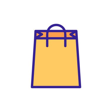 Kağıt paket ikon vektörü. İzole edilmiş kontür sembolü gösterimi