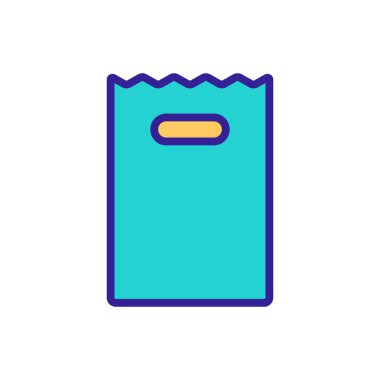 Kağıt paket ikon vektörü. İzole edilmiş kontür sembolü gösterimi