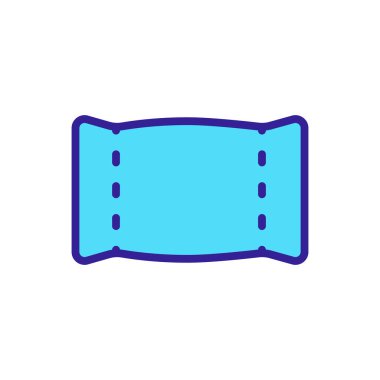 Plastik kutu ikon vektörü. İzole edilmiş kontür sembolü gösterimi