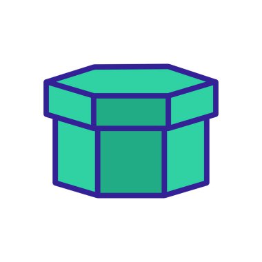 Büyük kutu simgesi vektörü. İzole edilmiş kontür sembolü gösterimi