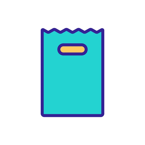 Icon-Vektor für Papierpackungen. Isolierte Kontursymboldarstellung — Stockvektor